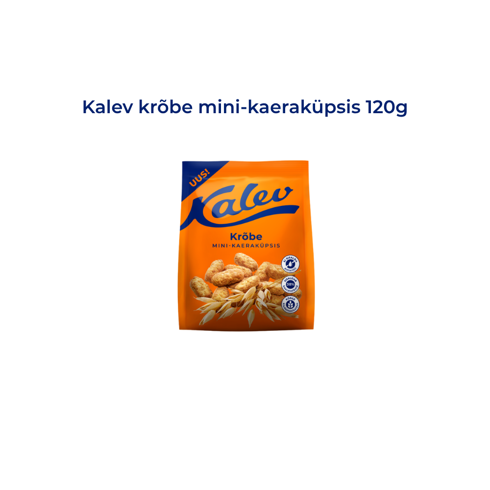 Pildil on Kalevi krõbedad mini-kaeraküpsised